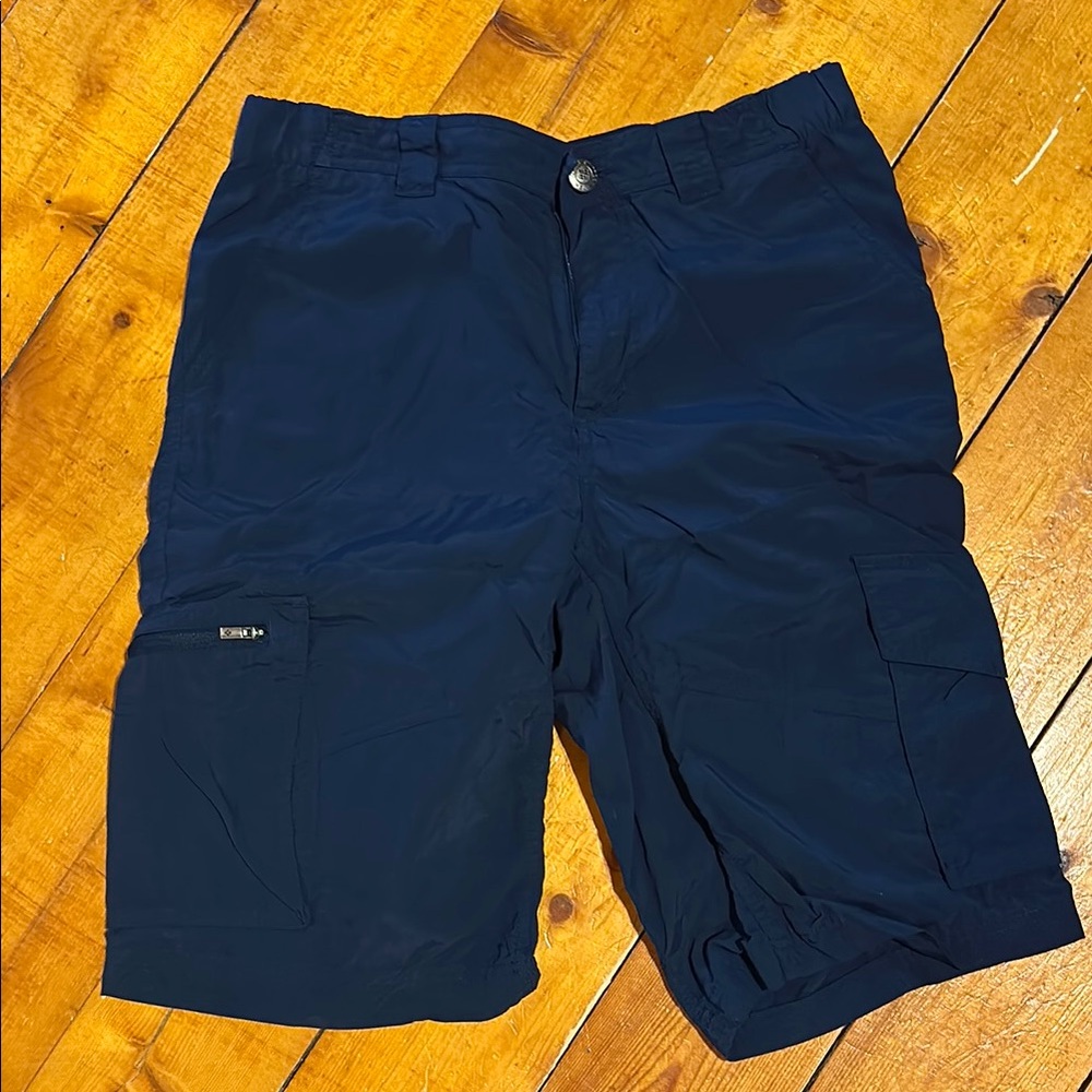 Columbia Blue Cargo Shorts Relaxed Fit Durable